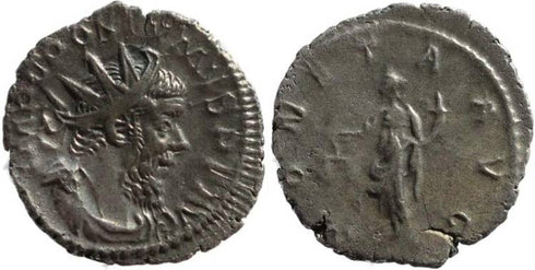 Postumus silvered antoninianus - MONETA AVG